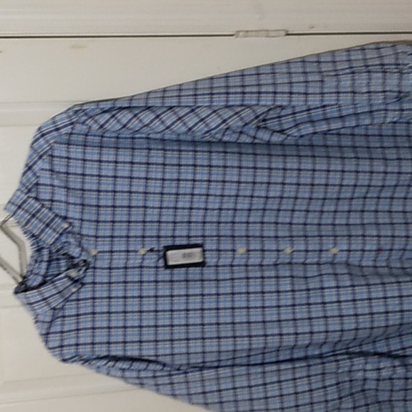 Daniel Cremieux Blue and Beige Plaid Casual Button Down Shirts - Picture 7 of 16